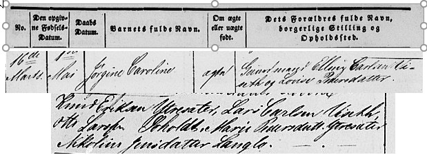Dåp i Ørskog kirke 1.mai 1859